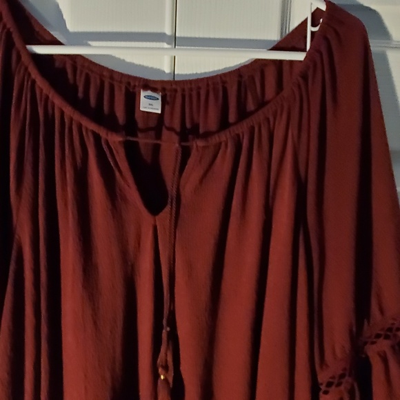 Old Navy XXL Boho Maroon top - Picture 2 of 4